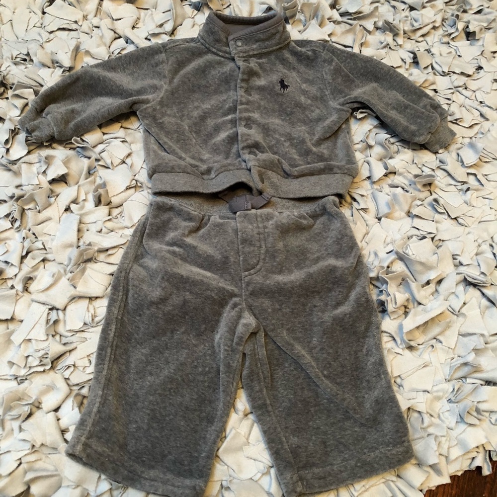 Two piece velour Polo Ralph Lauren set